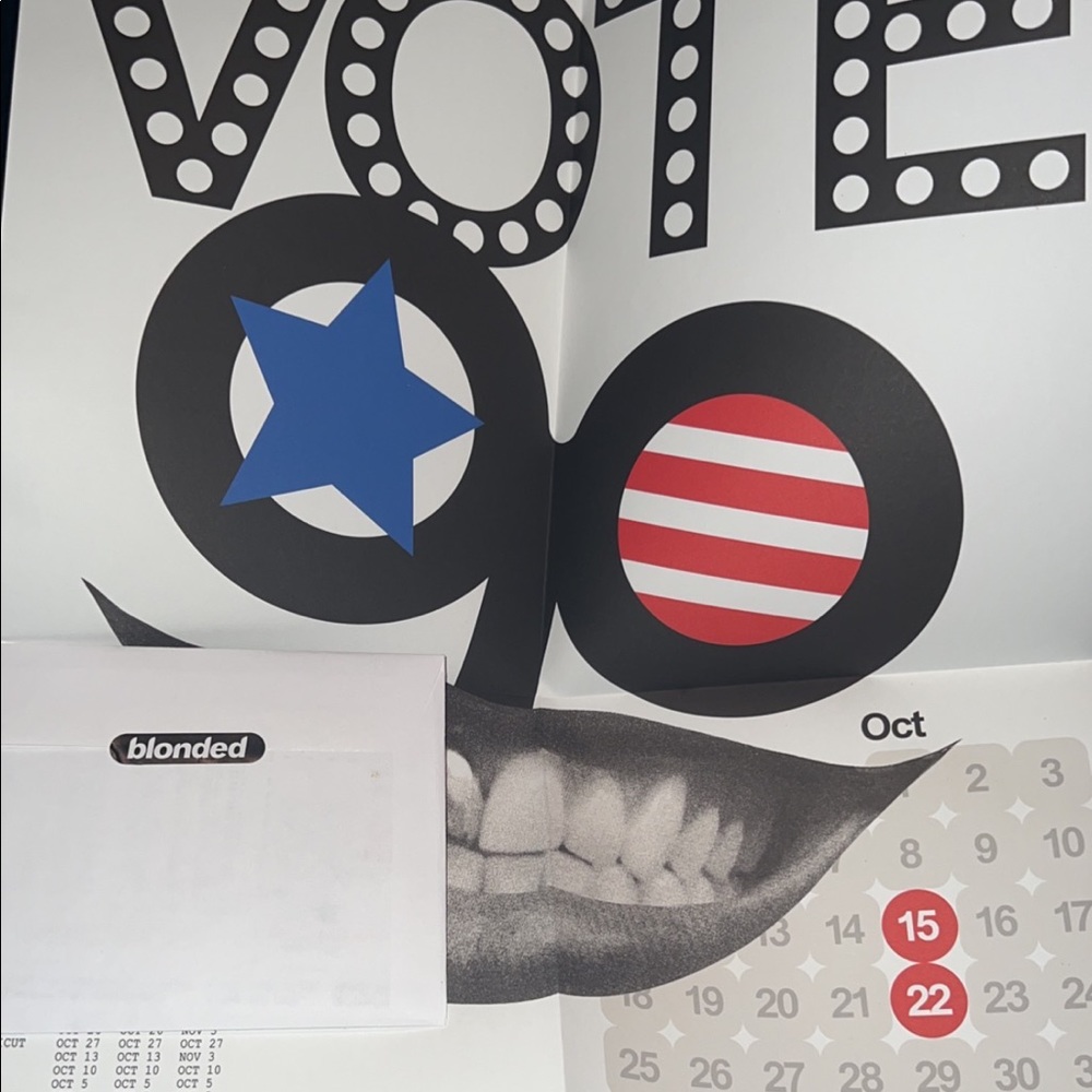 Frank ocean blonded poster and unopened post cards